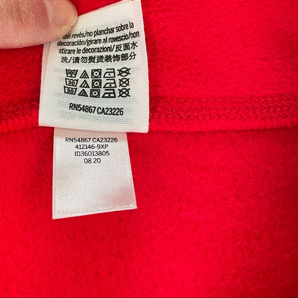 Victoria’s Secret PINK Polar Fleece Pullover Sweater Red Black Size Medium - Picture 11 of 11